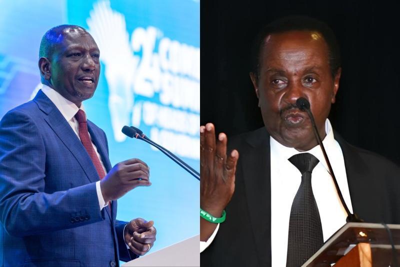 Collage photo of President William Ruto and Sammy Lui.